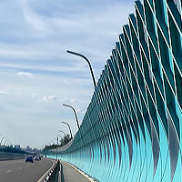 Строительство защитных экранов на магистрали